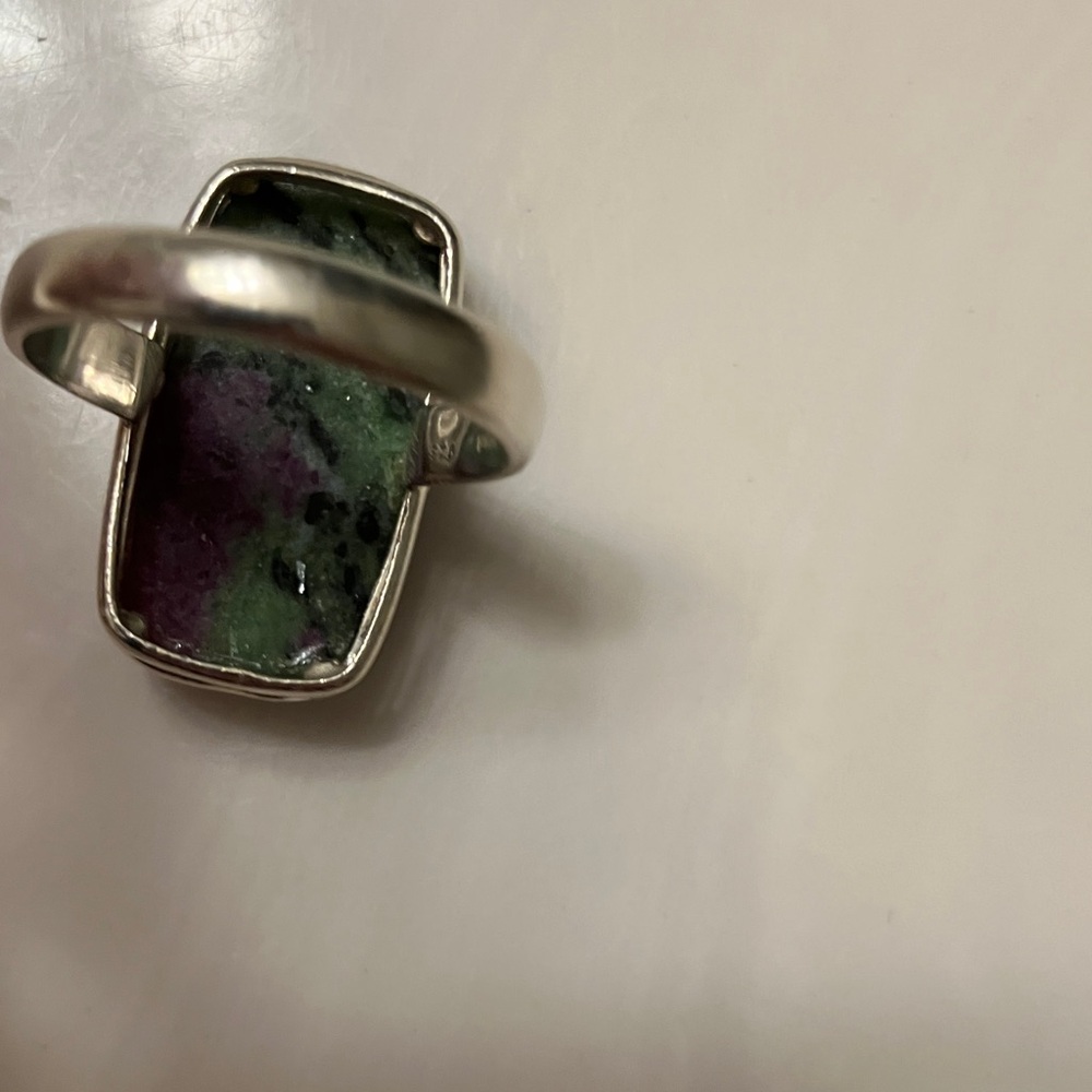 Sterling Silver Ruby Zoisite Ring - image 6